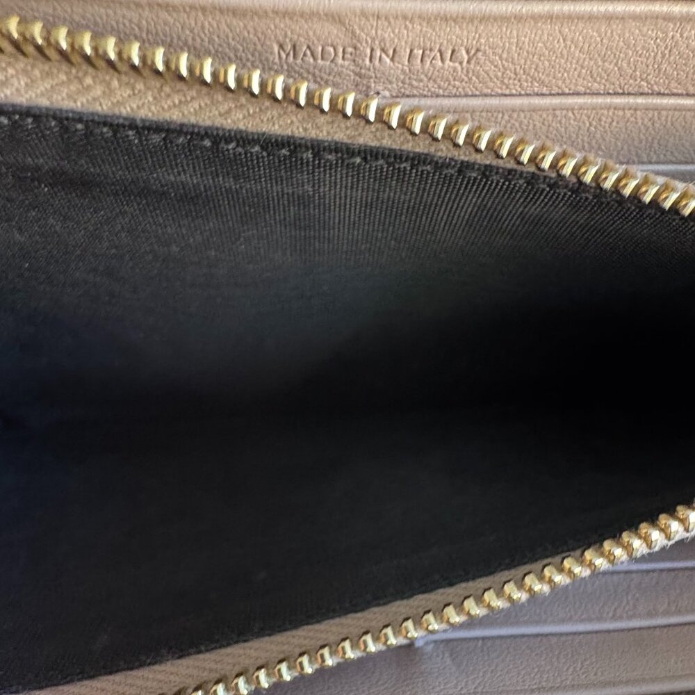 YSL Saint Laurent Monogram Croc-Embossed Zip Around Wallet Blush - Picture 12 of 13